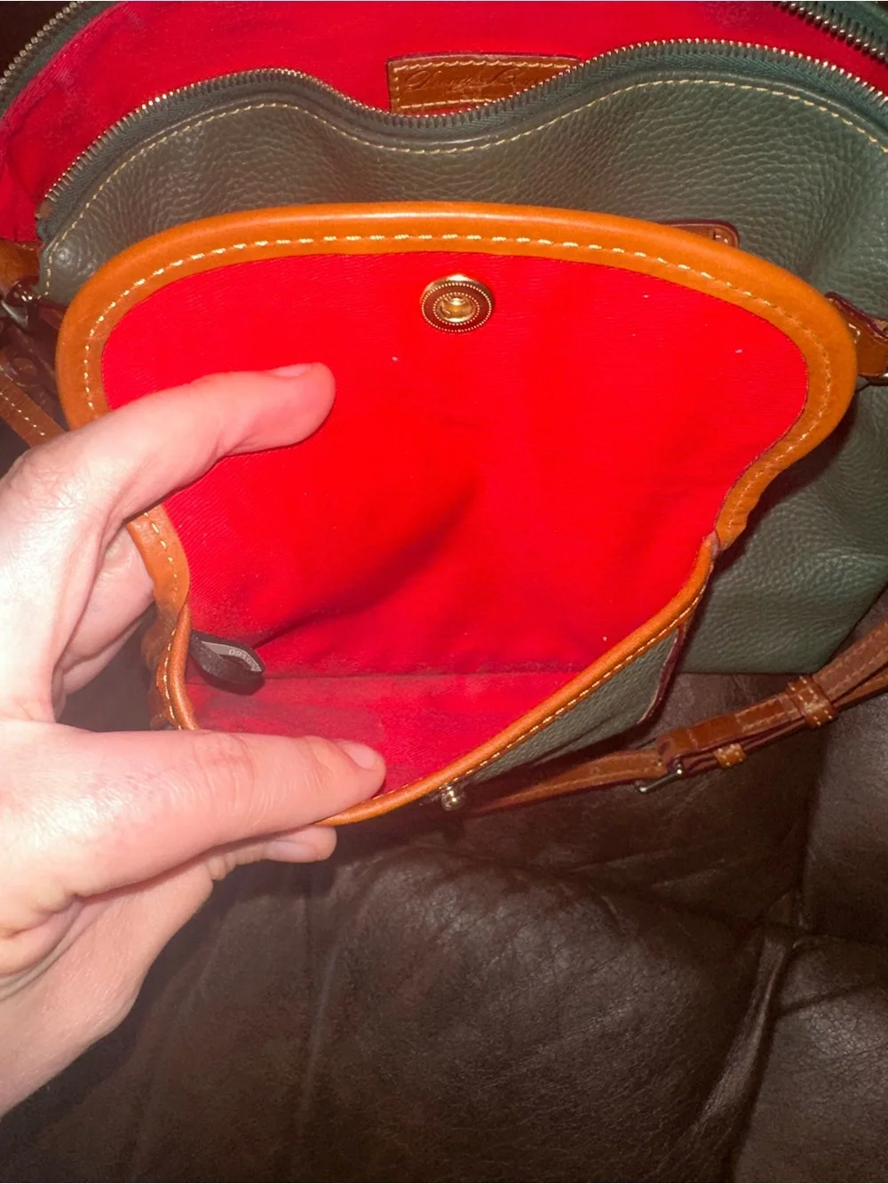 Dooney & Bourke Bristol satchel green with matching wallet